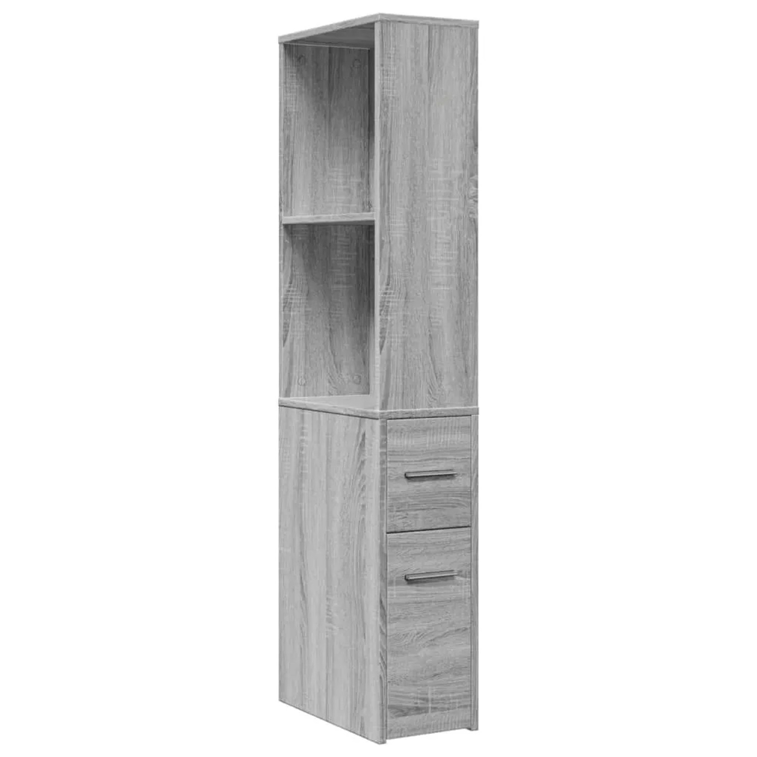 vidaXL Badschrank Schmal mit Rollen Grau Sonoma Holzwerkstoff 855300 günstig online kaufen