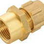 Messing Klemmringverschraubung 12 mm x 14,9 mm (Rp 3/8) für Sanitär- und Heizungsinstallation.