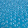 Detailaufnahme: Blaue Evolution Solarplane 400µm GeoBubble für achteckige Holzpools.