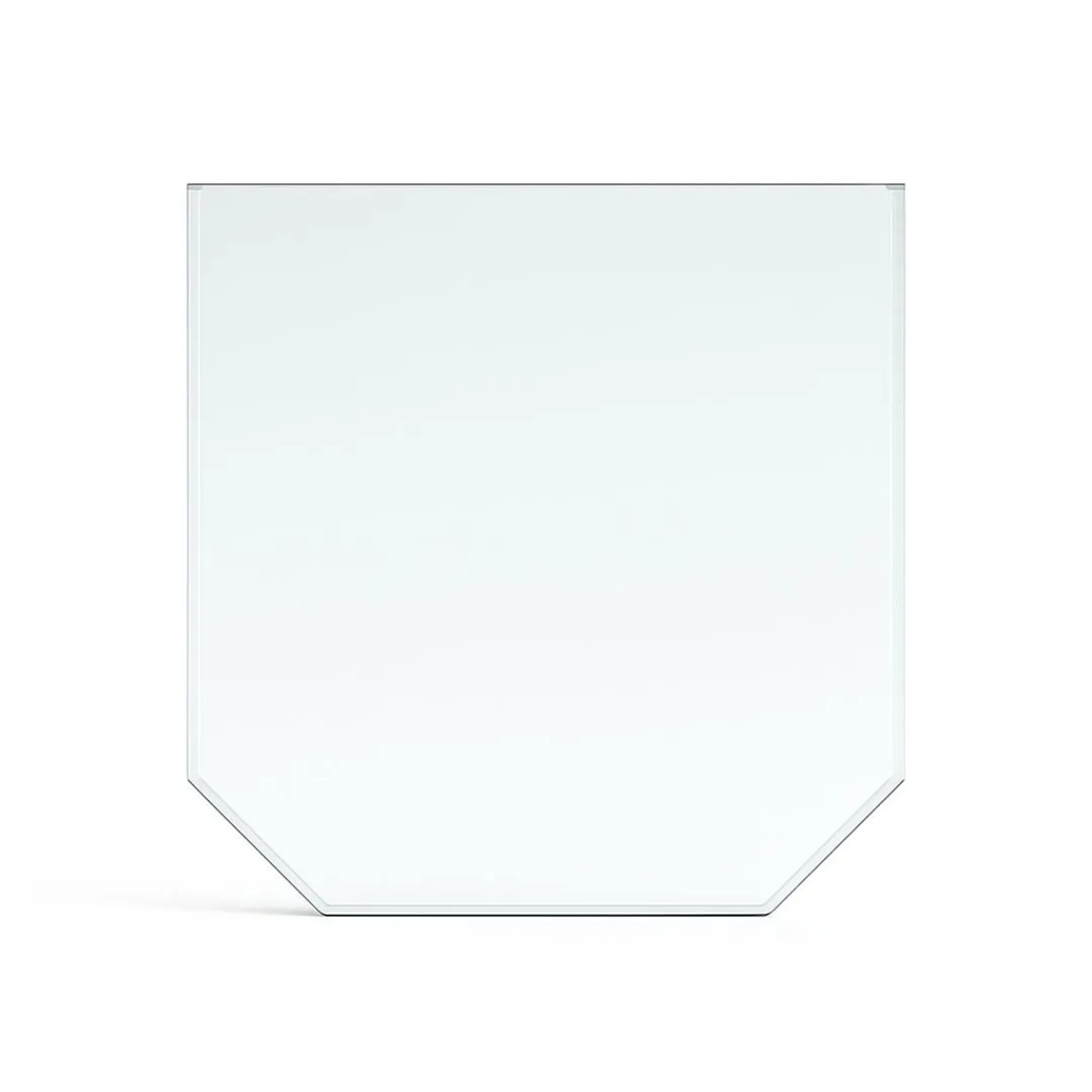 Feuercampus Funkenschutzplatte Glas für Kaminofen Sechseck 100 x 100 x 0,6 cm