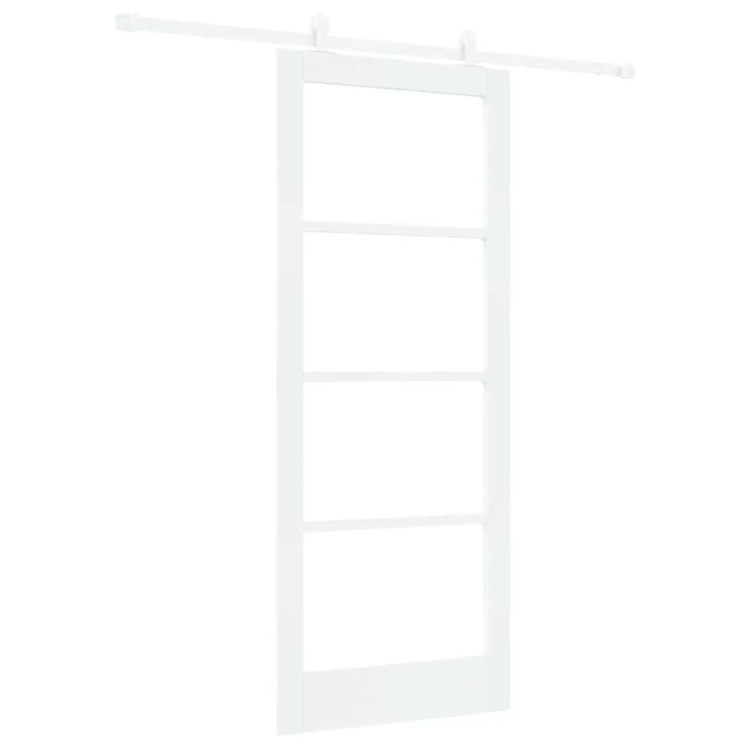vidaXL Schiebetür ORKDAL Weiß 83 x 202 cm Massivholz Kiefer und Glas 3332054