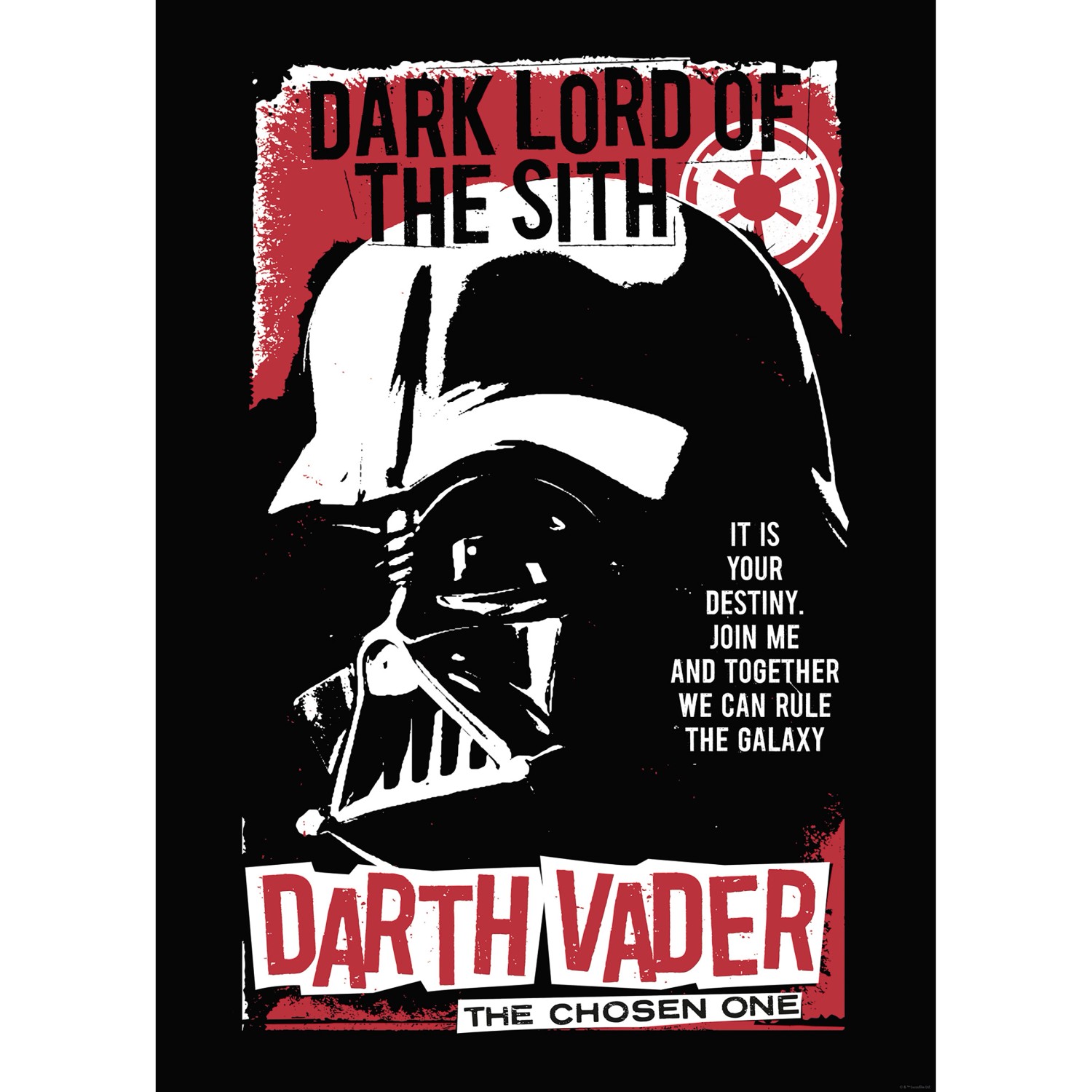Komar Wandbild Star Wars Darth Vader The Chosen One 50 cm x 70 cm Rot günstig online kaufen
