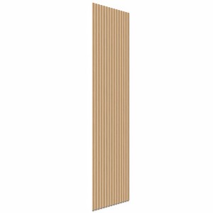 Denpanels Akustikpaneel Eiche, weißer Filz, brauner Kern, 240x60cm, zur Schallabsorption.