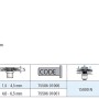 Technische Zeichnung Goebel GO-NUT M6 Blindnietmutter, Senkkopf, verzinkter Stahl, Abmessungen und Anzugsmomente.