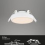 Briloner LED-Einbauleuchte Plat 3er-Set, weiße Einbaustrahler mit warmweißem Licht.