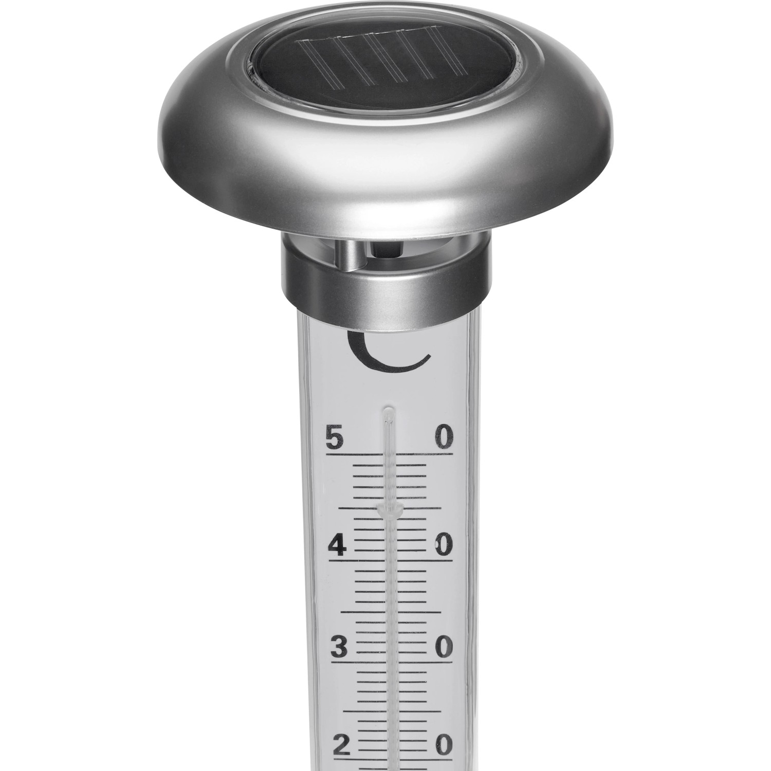 TFA Gartenthermometer Solino mit Solarbeleuchtung zum Einstecken in den Gartenboden.