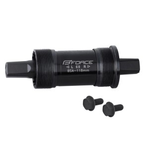 Force 4-Kant Stahl Tretlager mit BSA Gewinde, 118mm Länge. Fahrrad Ersatzteil.