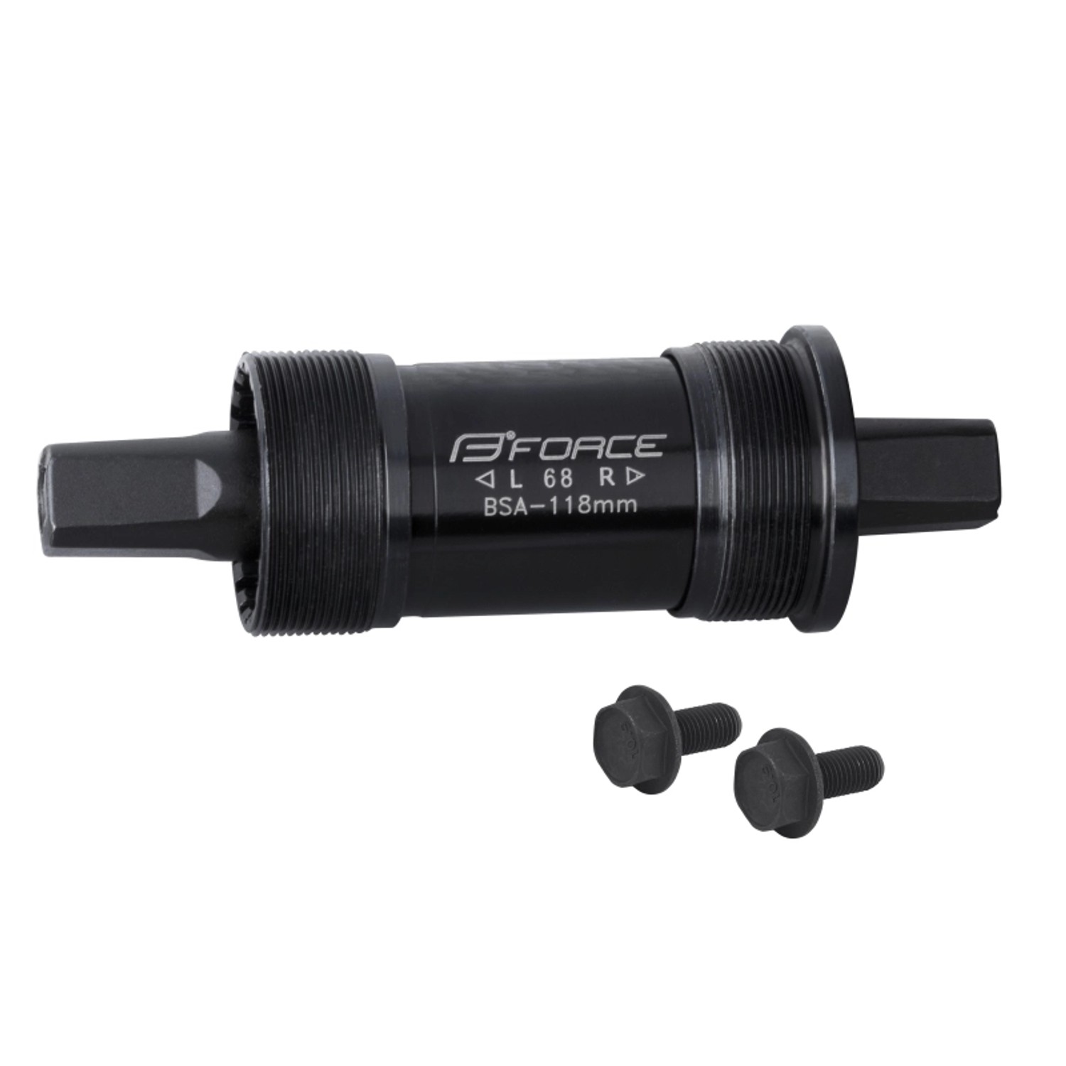 Force 4-Kant Stahl Tretlager mit BSA Gewinde Länge 118 mm