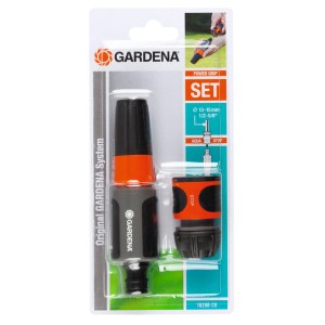 Gardena Spritz-Satz 13 mm (1/2") im Set: Reinigungsspritze und Wasserstop für Gartenschläuche.