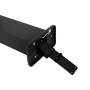 Detailaufnahme der schwarzen QAZQA Baleno Außenleuchte, geöffneter Anschlusskasten.