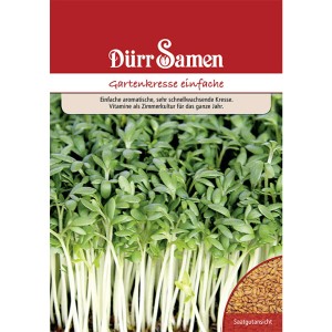 Dürr Samen Gartenkresse, 250g Saatgut. Aromatische Kresse für Beet und Topf.