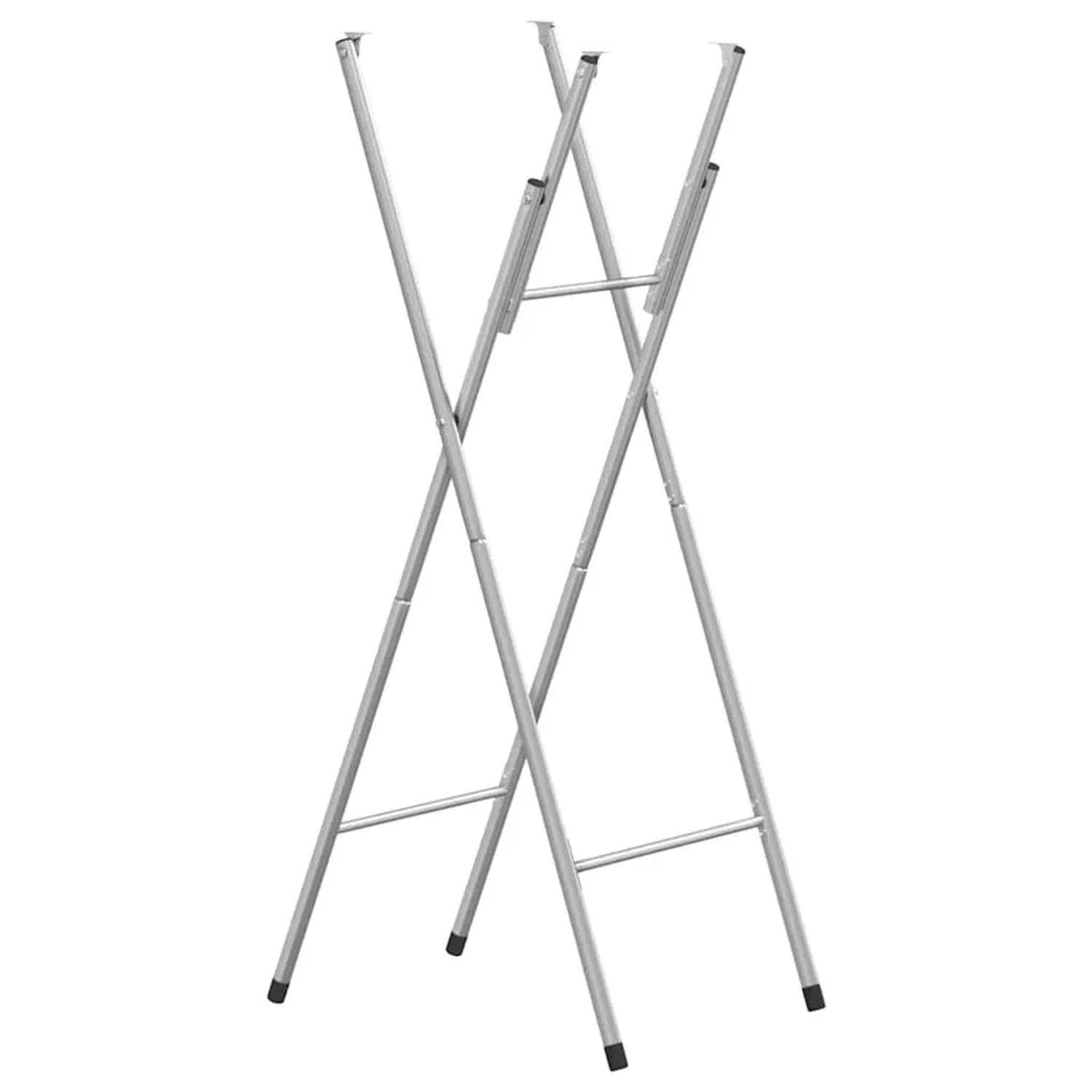 vidaXL Bartisch-Gestell Klappbar Silbern 45x53x108 cm Verzinkter Stahl 288464