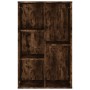 VidaXL Bücherregal/Sideboard in Räuchereiche, 50x25x80 cm, Holzwerkstoff mit 5 Fächern.