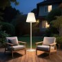 QAZQA Moderne Außenstehleuchte Beige mit Weißem Schirm IP44 Big Virginia_2