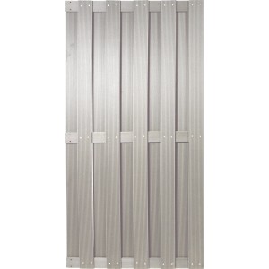 WPC-Sichtschutzzaun Shanghai, silbergrau, 90x180 cm. Bretterzaun für Garten und Terrasse.