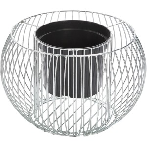 Wilk Gabionen-Pflanzgefäß Olympia M, feuerverzinkt, Ø 49 cm. Moderner Blumentopf für Balkon und Terrasse.