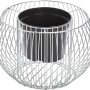 Wilk Gabionen-Pflanzgefäß Olympia M, feuerverzinkt, Ø 49 cm. Moderner Blumentopf für Balkon und Terrasse.