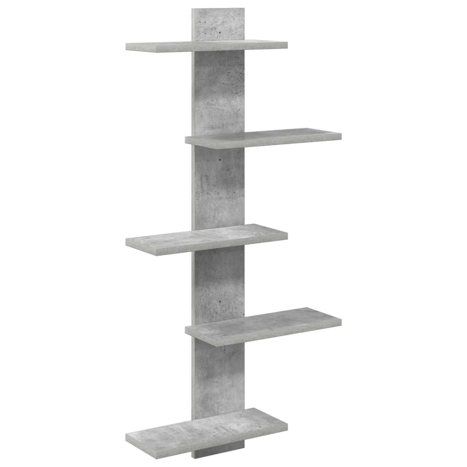 vidaXL Wandregal Betongrau 48,5 x 15 x 101 cm Holzwerkstoff 8012199