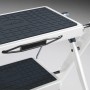 Hailo Klapptritt Mini, weiß-anthrazit, mit 2 Stufen und Anti-Rutsch-Matten.