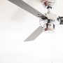 AIRERYDER Deckenventilator Cyrus Chrom, 107 cm Durchmesser, mit Zugschnur für einfache Bedienung.