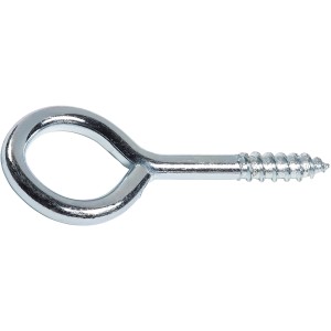 Verzinkte LUX Ringschraube (3,3x20mm) mit Holzgewinde, 6 Stück im Set.