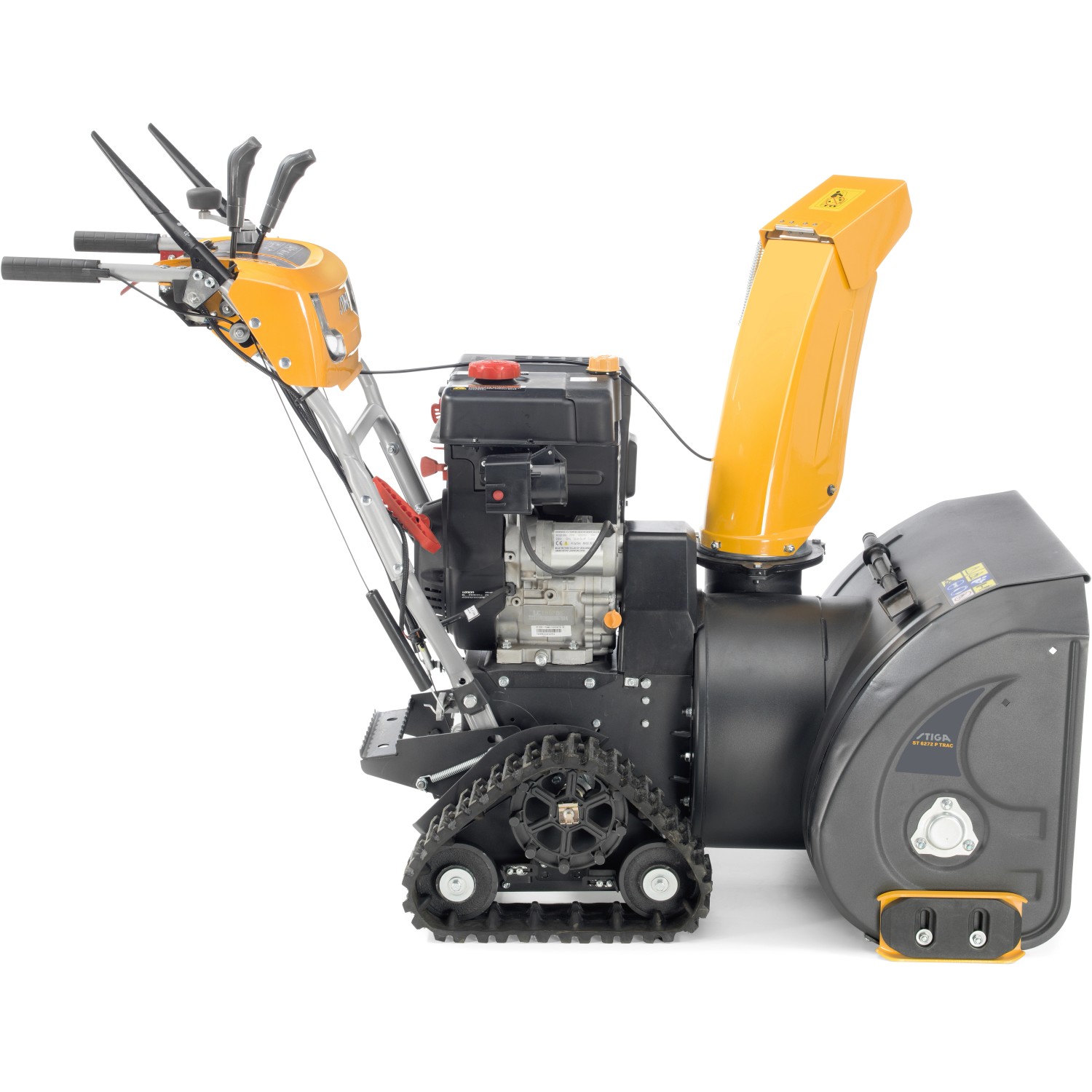 Stiga Benzin-Schneefräse ST 6272 P TRAC mit Raupenantrieb, gelb-schwarz.