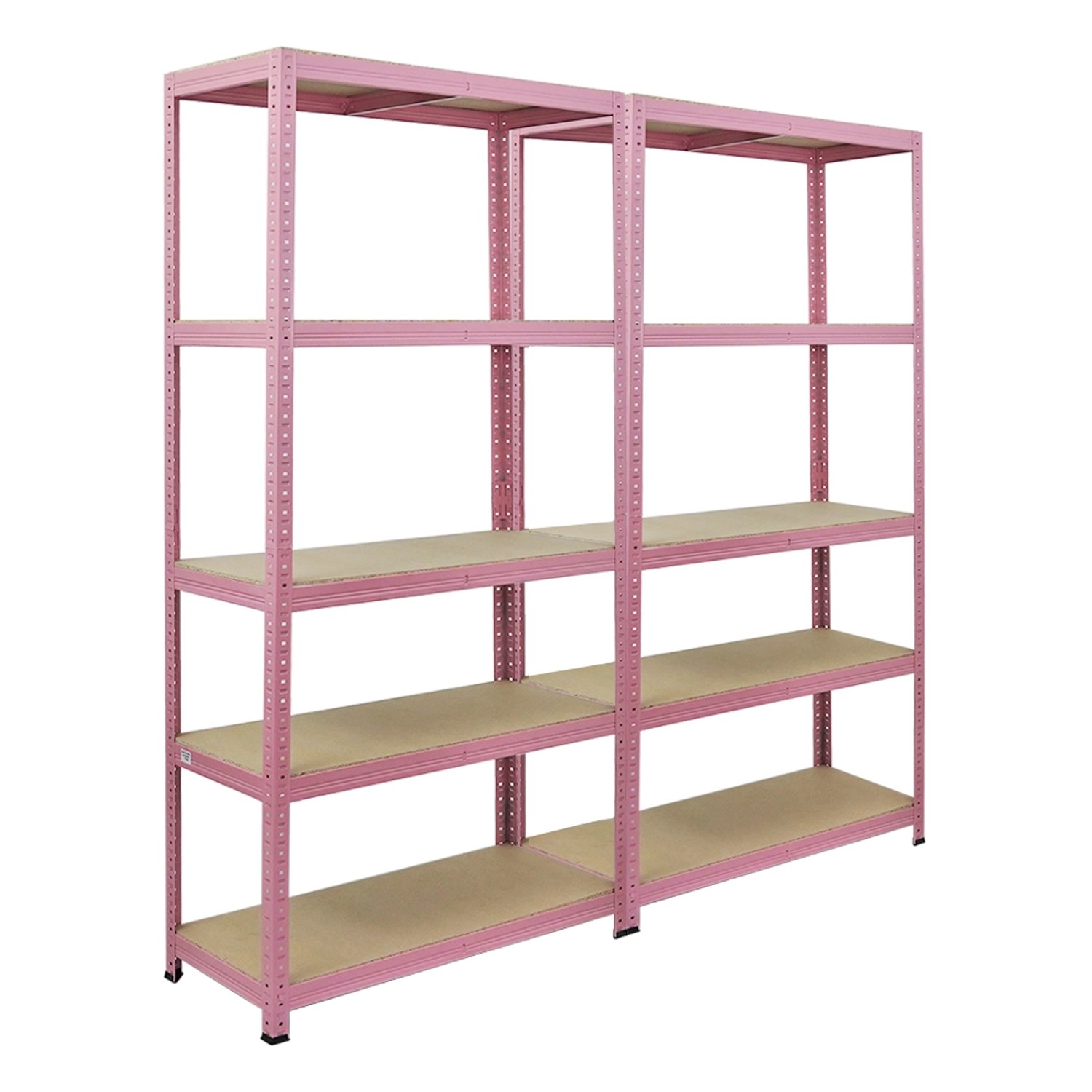 BERLINLODGE Mega Deal 2x Wohnregal PINK LADY HxBxT 180x90x40cm Fachlast 175kg 5 Ebenen Pink Bücherregal Standregal Büror