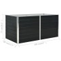 vidaXL Hochbeet, anthrazitfarben, 160x80x77 cm, aus Stahl. Ideal für Garten, Balkon oder Terrasse.