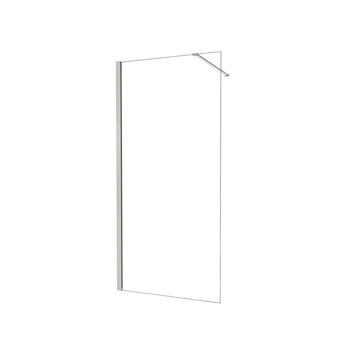 AICA Walk In Duschwand 70x200cm  8mm ESG Glas Nano Beschichtung Verchromt  90cm Stabilisator Duschabtrennung  Chrom