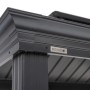 Detailaufnahme des anthrazitfarbenen Sojag Grillpavillon Messina BBQ aus Aluminium.