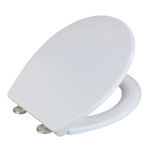 Weißer Wenko Premium WC-Sitz Korfu mit Absenkautomatik und Fix-Clip Befestigung.