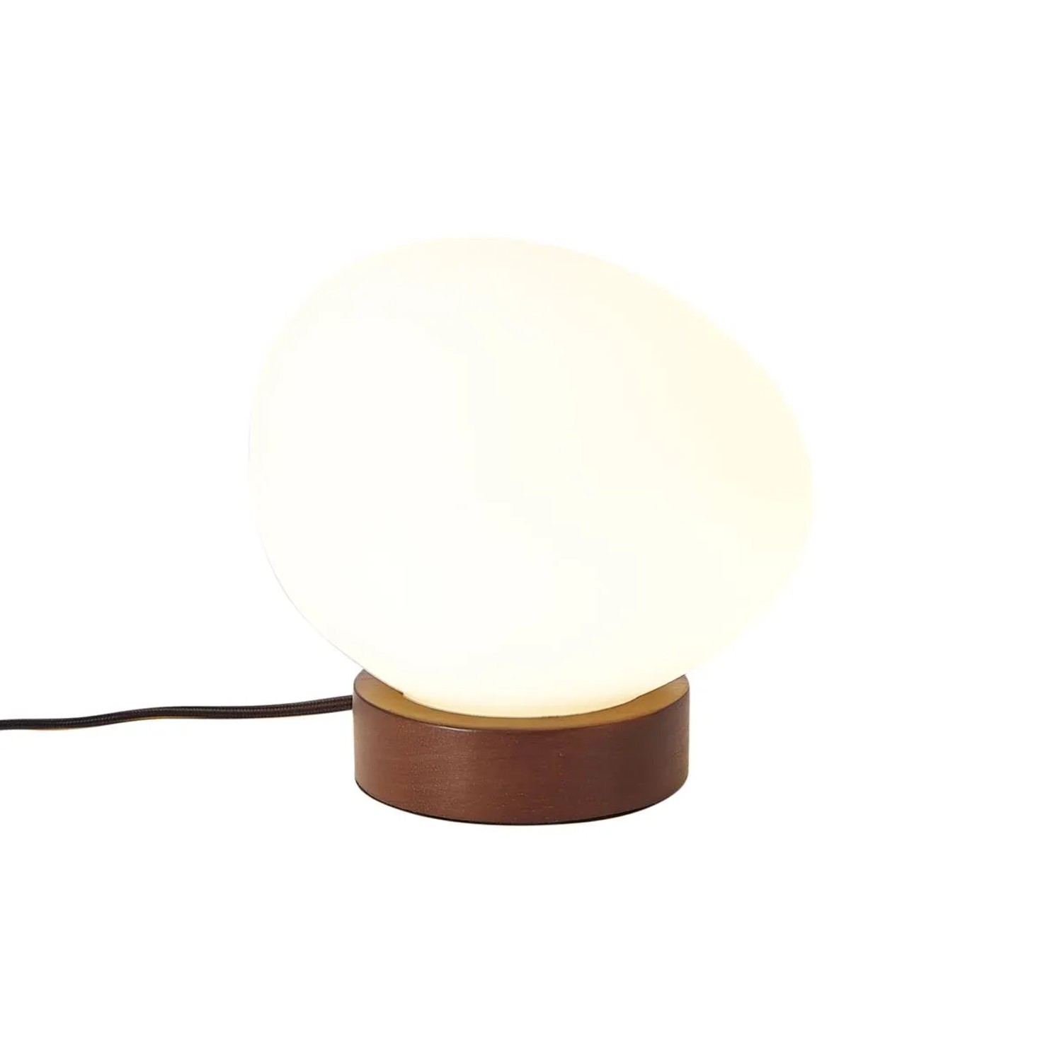 QAZQA Japandi Tischleuchte Holz mit Opalglas Sally