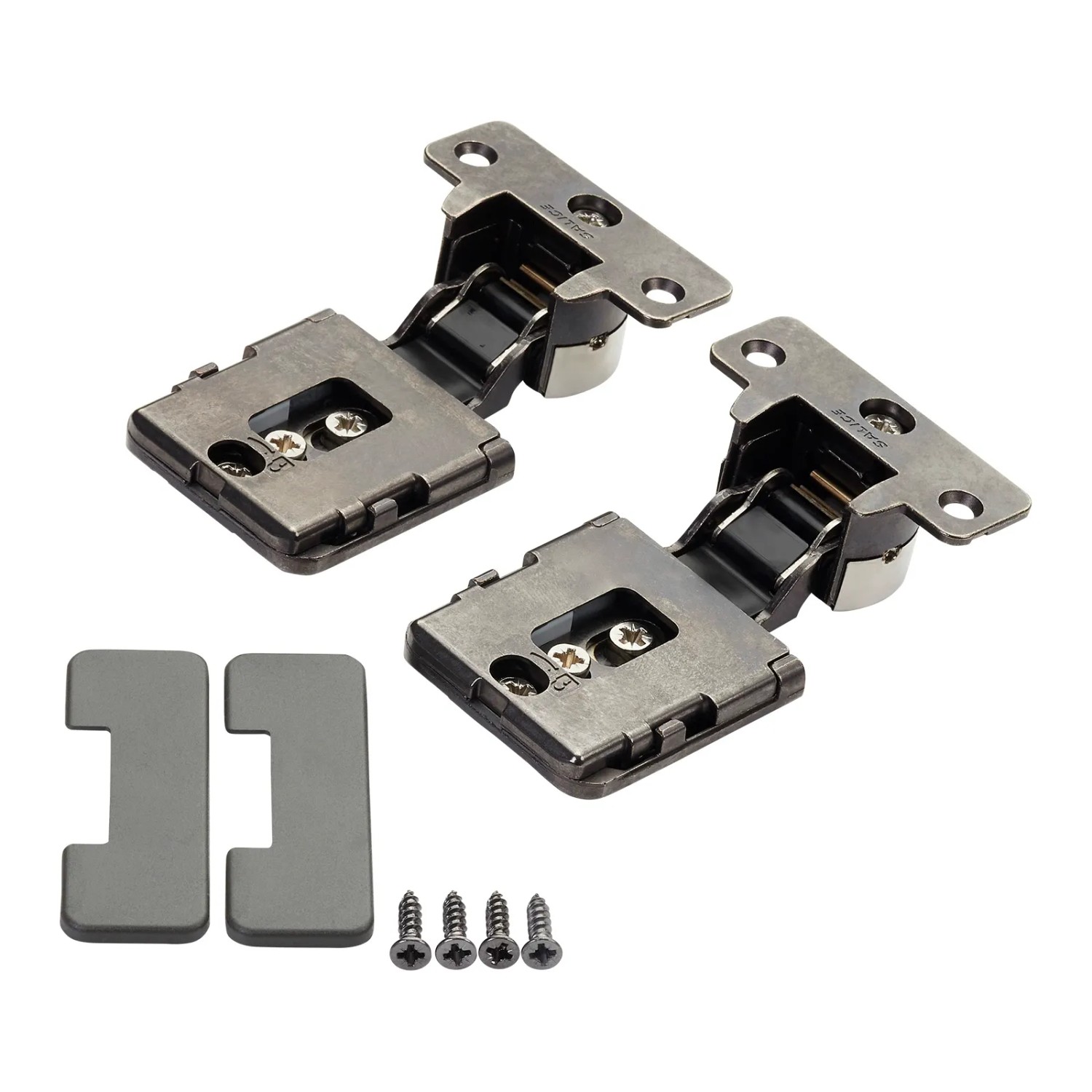 SALICE 1 Paar Conecta Scharnierset 134928 für Holzfront Titanium Seitenaufschlag 10 Oder 12,5 mm