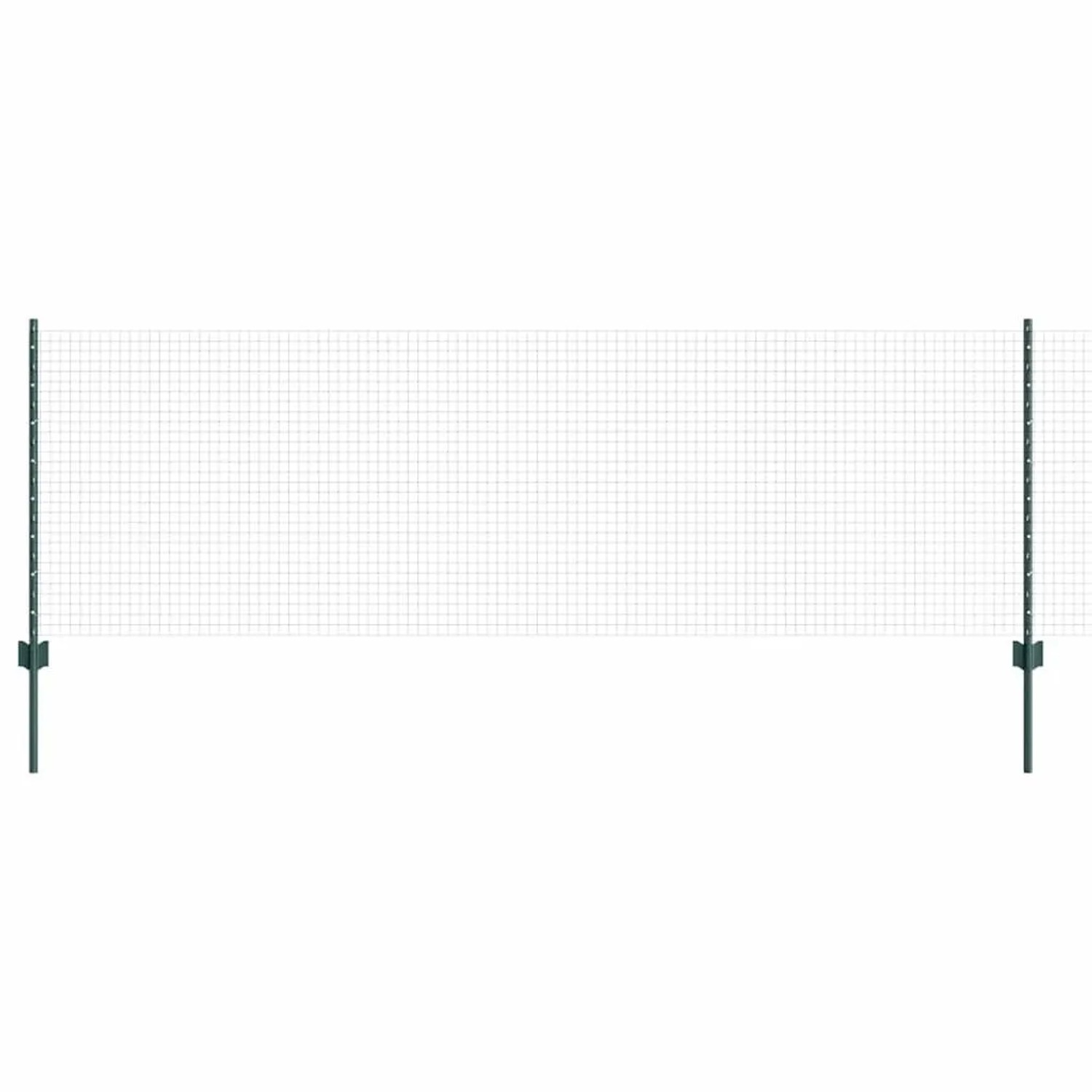 vidaXL Zaun mit Pfosten Grün 0,8 x 10 m Stahl und PVC 3336443 günstig online kaufen