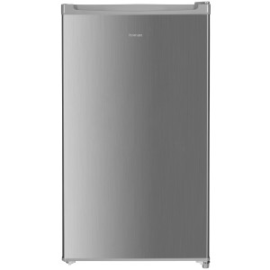 homeX Gefrierschrank, 60L Nutzinhalt, silberner, freistehender Tiefkühlschrank für kleine Haushalte.