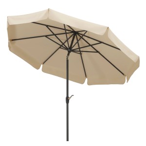 Schneider Marktschirm Orlando, Ø 270 cm, Natur, mit Kurbelmechanik.