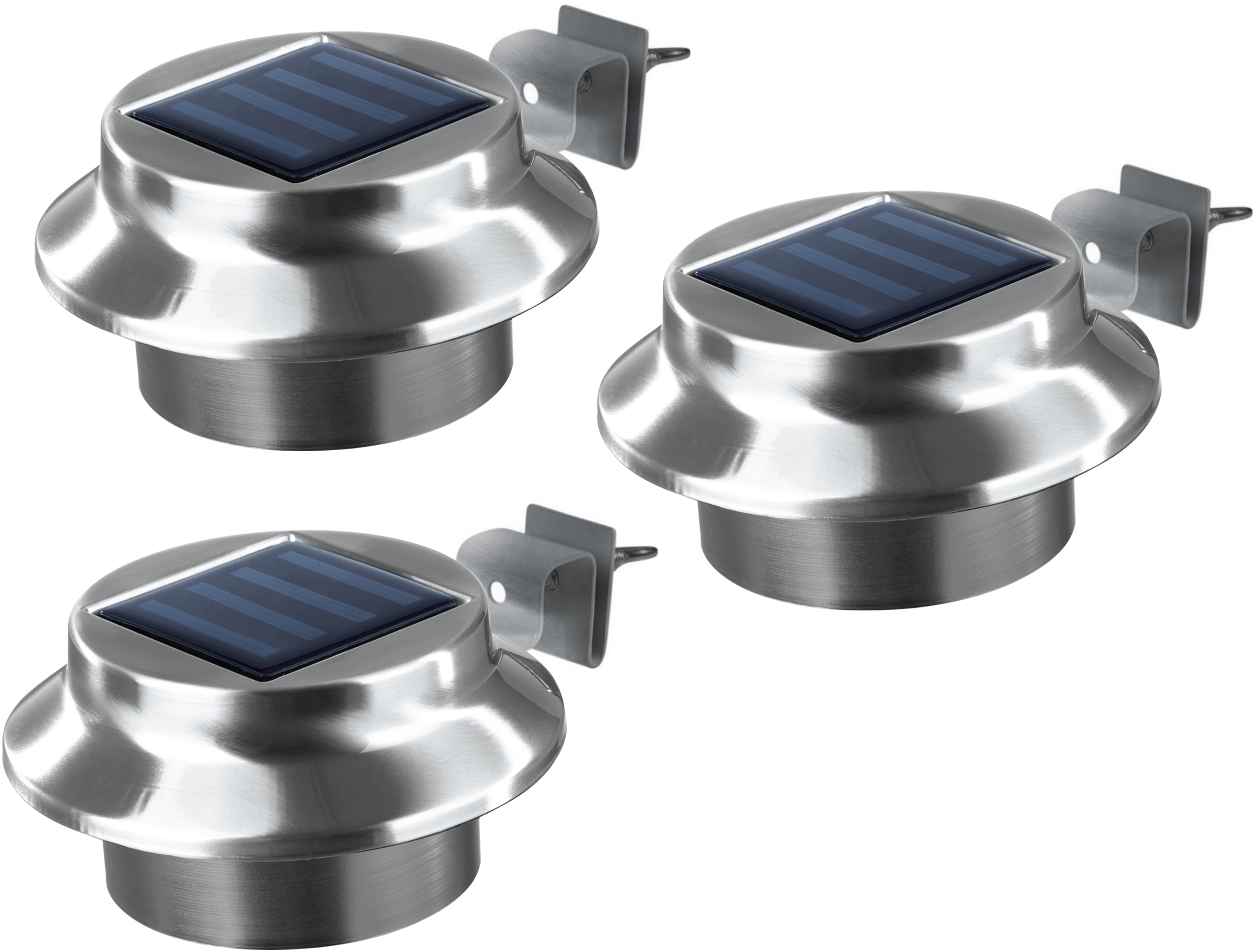 LED-Solar-Dachrinnenbeleuchtung EASYmaxx 3er-Set
