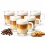 BigDean 6 Latte Macchiato Gläser Mit Henkel 230 ml Klare Latte Gläser