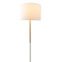 Weiße Näve Textil-Stehleuchte Tessile, 150cm hoch, mit Holz-Akzent. Elegante Design-Stehlampe für Wohnräume.