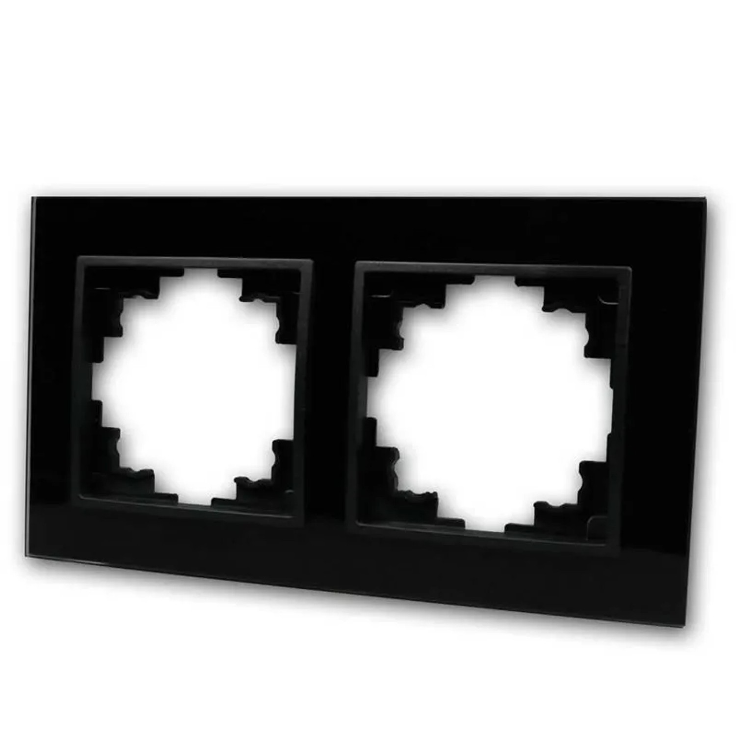 McPower FLAIR Glasrahmen 2-Fach Schwarz Rahmen aus Glas
