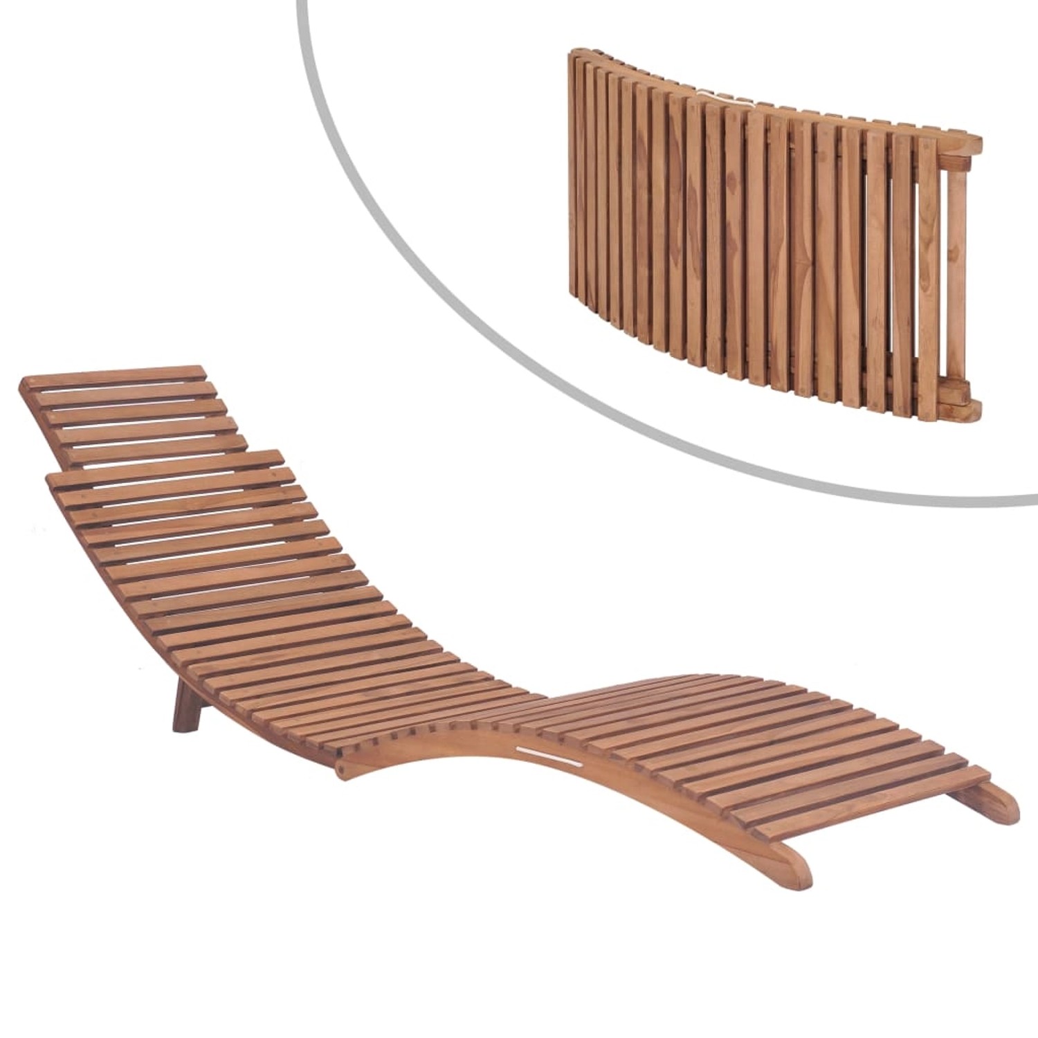 Sonnenliege Klappbar Massivholz Teak günstig online kaufen