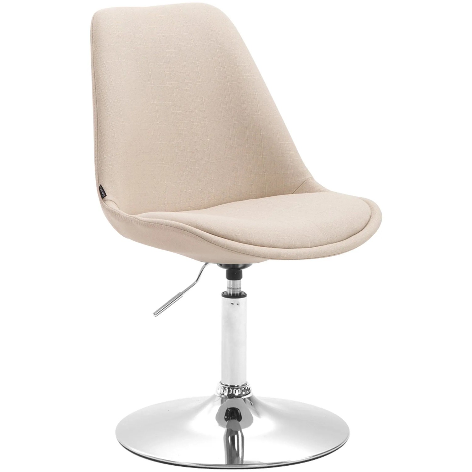 CLP Esszimmerstuhl Maverick Stoff Creme/Chrom