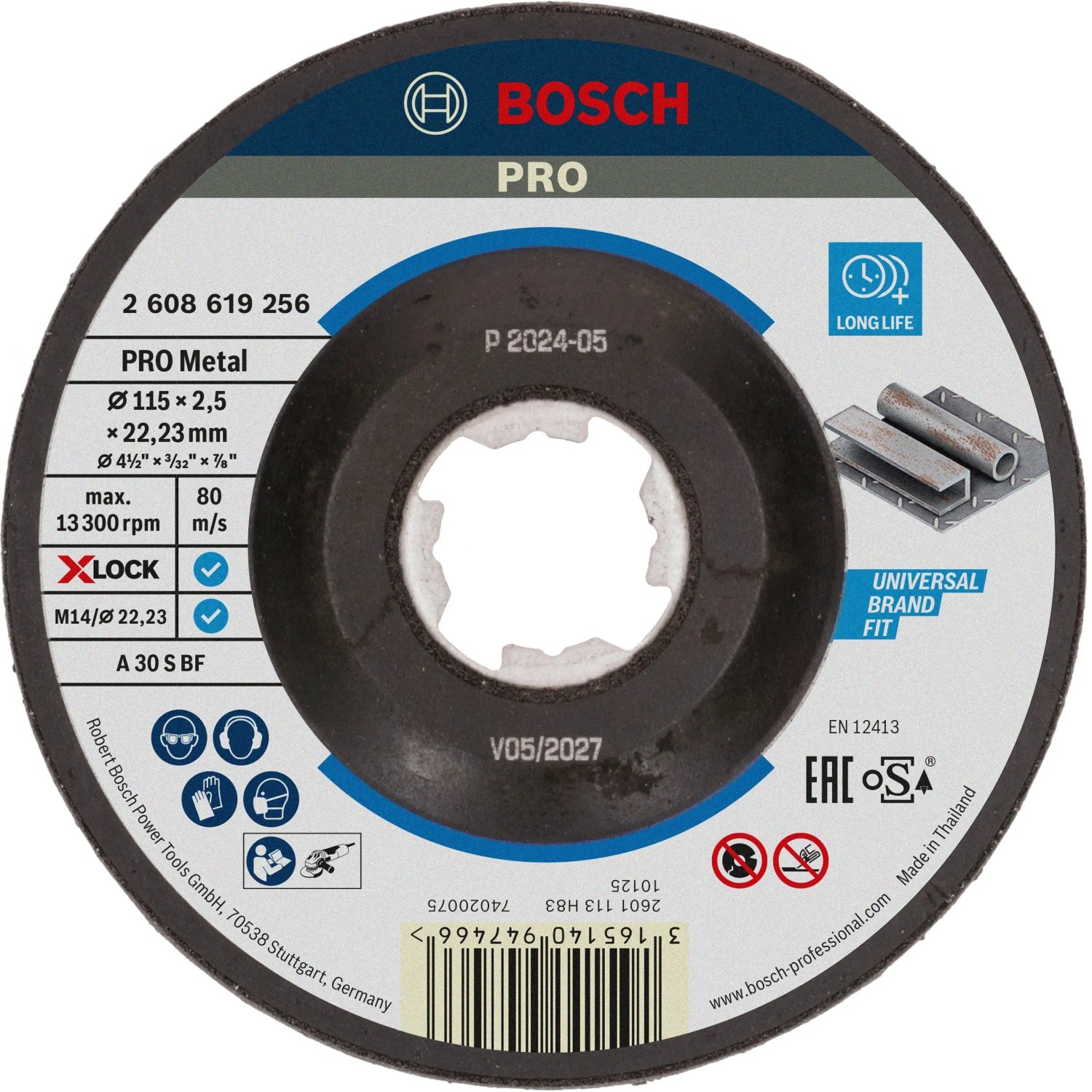 Bosch Accessories 2608619256 Trennscheibe gekröpft 115 mm Metall