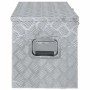 DELUKE Aluminiumbox Mit Deckel Abschließbar Alubox Deichselbox Alu Anhängerbox Werkzeugkiste Transportbox Metallkiste 110,5x38,5x40cm Silber_3