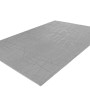 Moderner Kurzflor Teppich in Taupe/Silber (80x150 cm) mit geometrischem Muster.