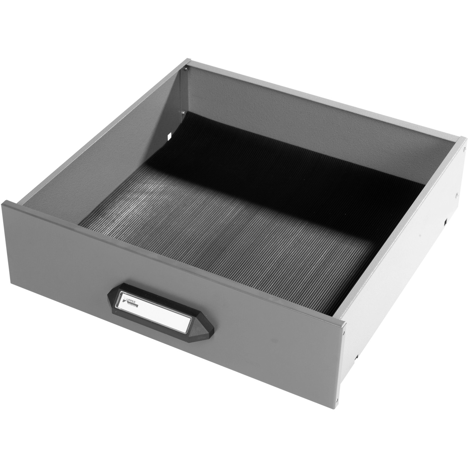 Graue Werkbank Schublade mit Küpper Gummimatte als Antirutschmatte.