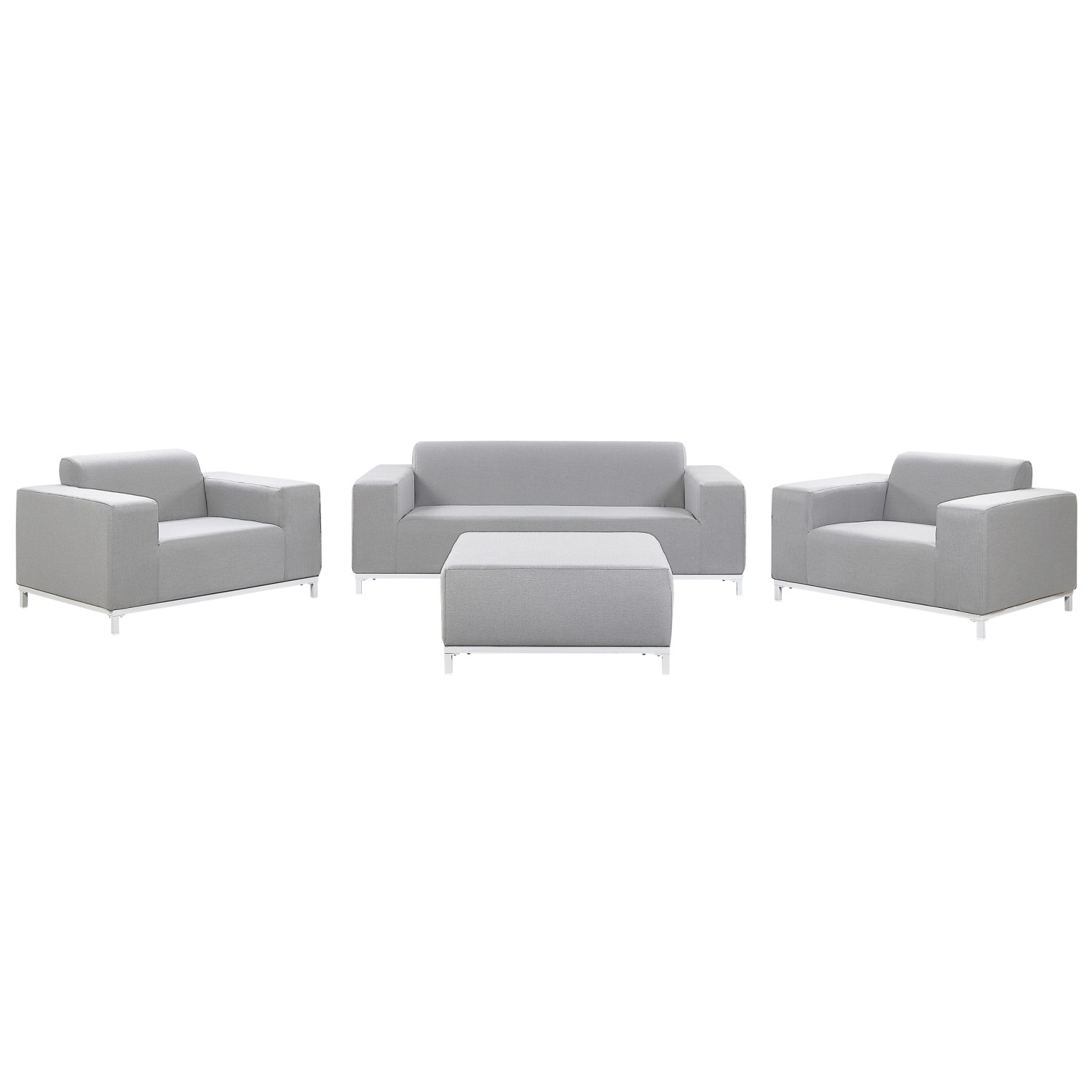 Beliani Lounge Set ROVIGO Hellgrau