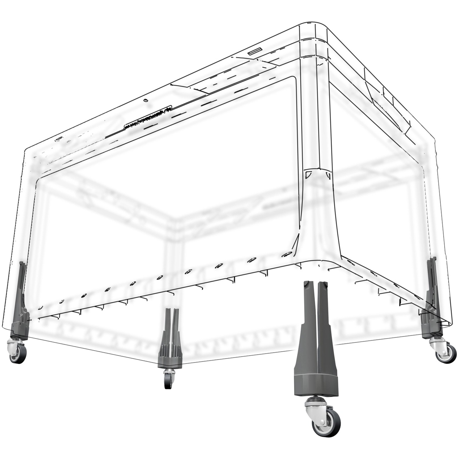 Eurobox-System Einsteckrollen-Set Home, 4 Stück. Rollen für Aufbewahrungsboxen.