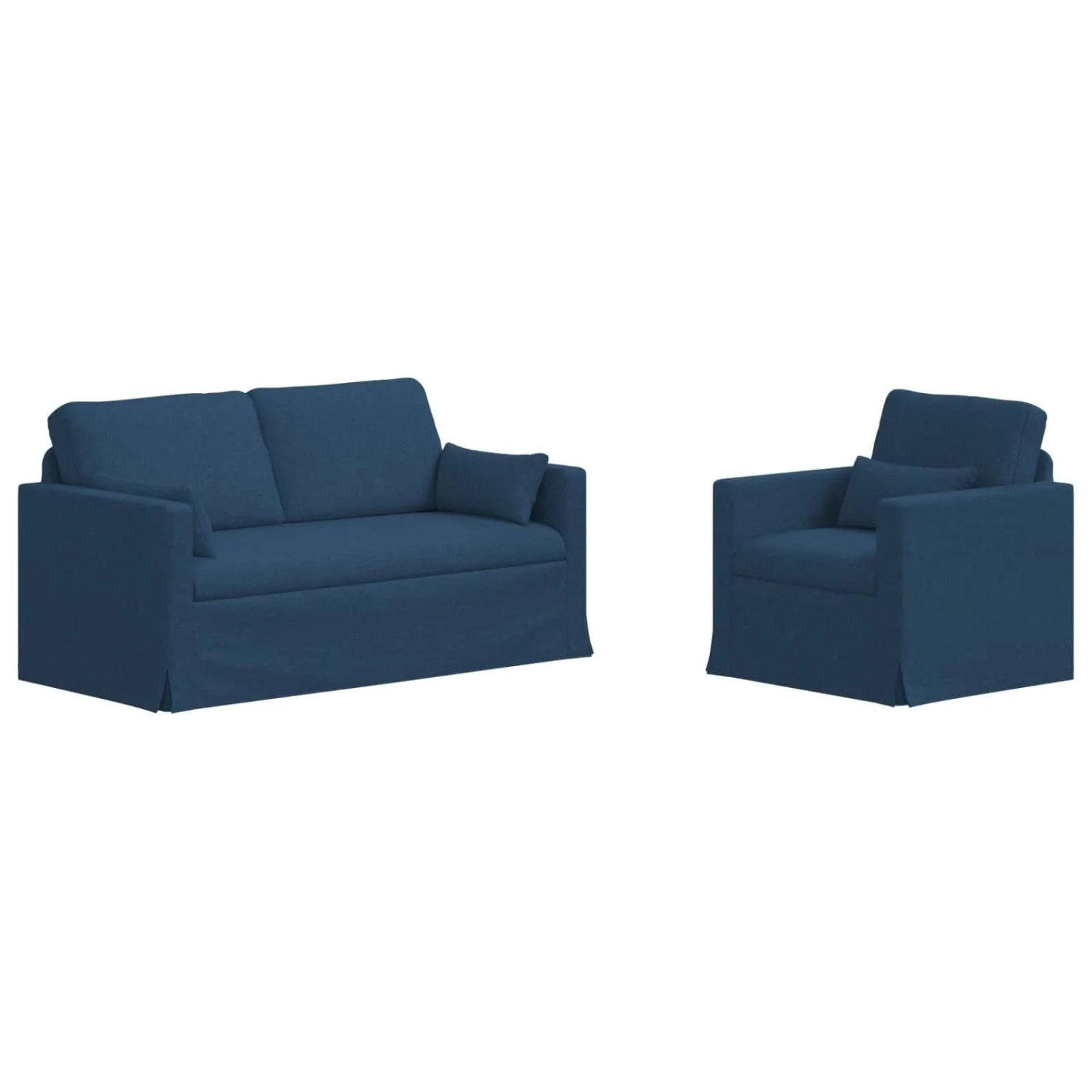 vidaXL Sofa 2-Tlg Blau 158 x 78 x 80 cm Stoff 3407543