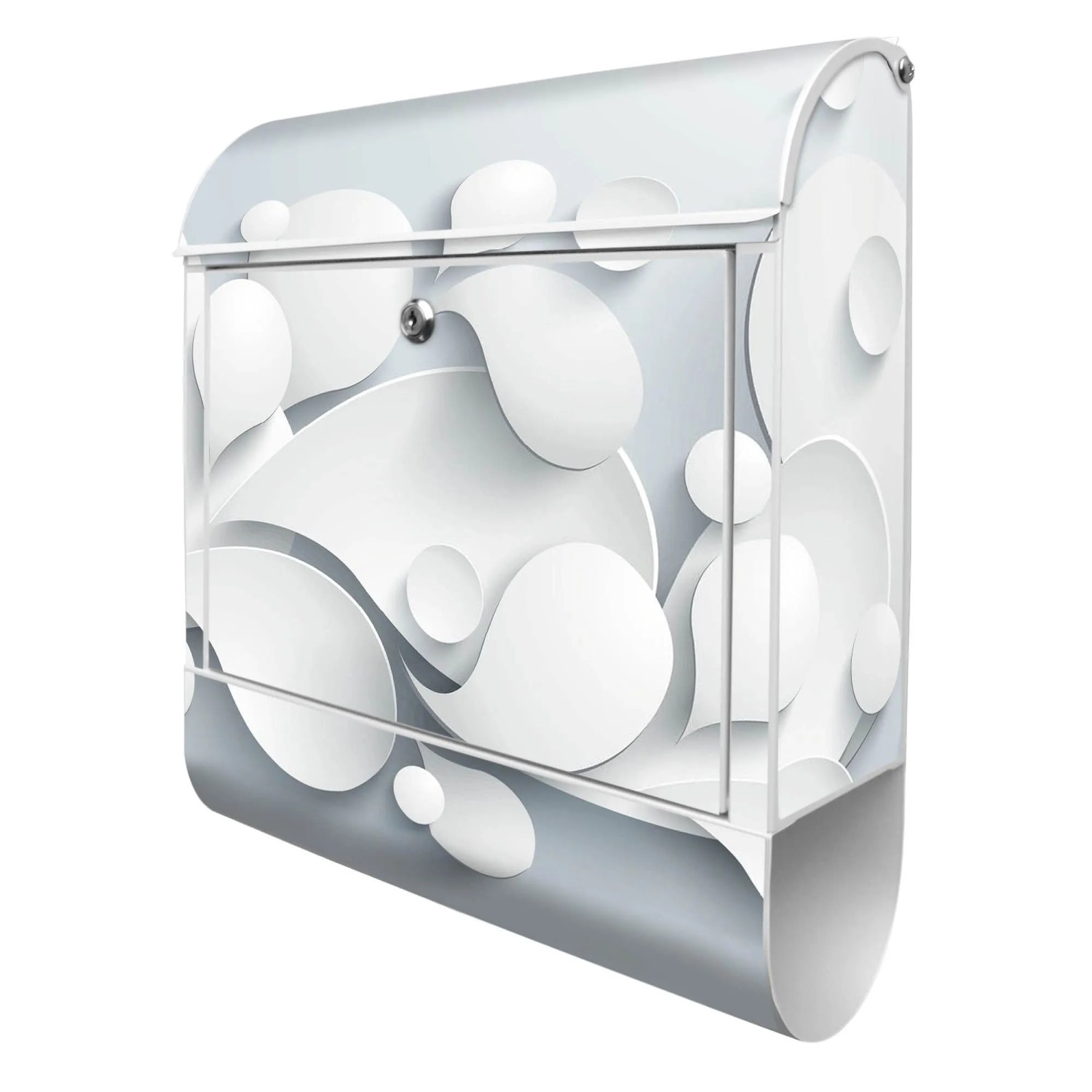 Banjado Design Briefkasten Weiß Pulverbeschichtet 39x47x14cm 2 Schlüssel Mi günstig online kaufen